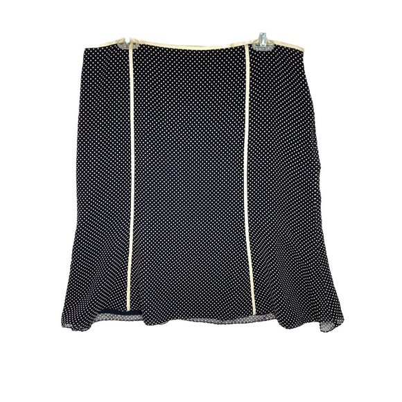 Ann Taylor | A Line Silk Polka Dot Skirt Women's Sz. 14 Bows Business Wear Work - Picture 1 of 8